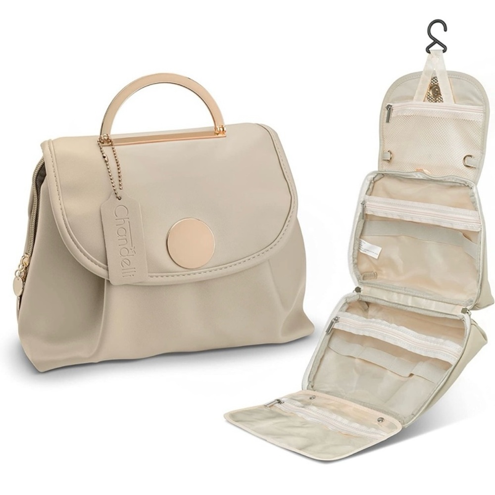Chantelle Cream Cosmetic Bag with Timeless Elegance